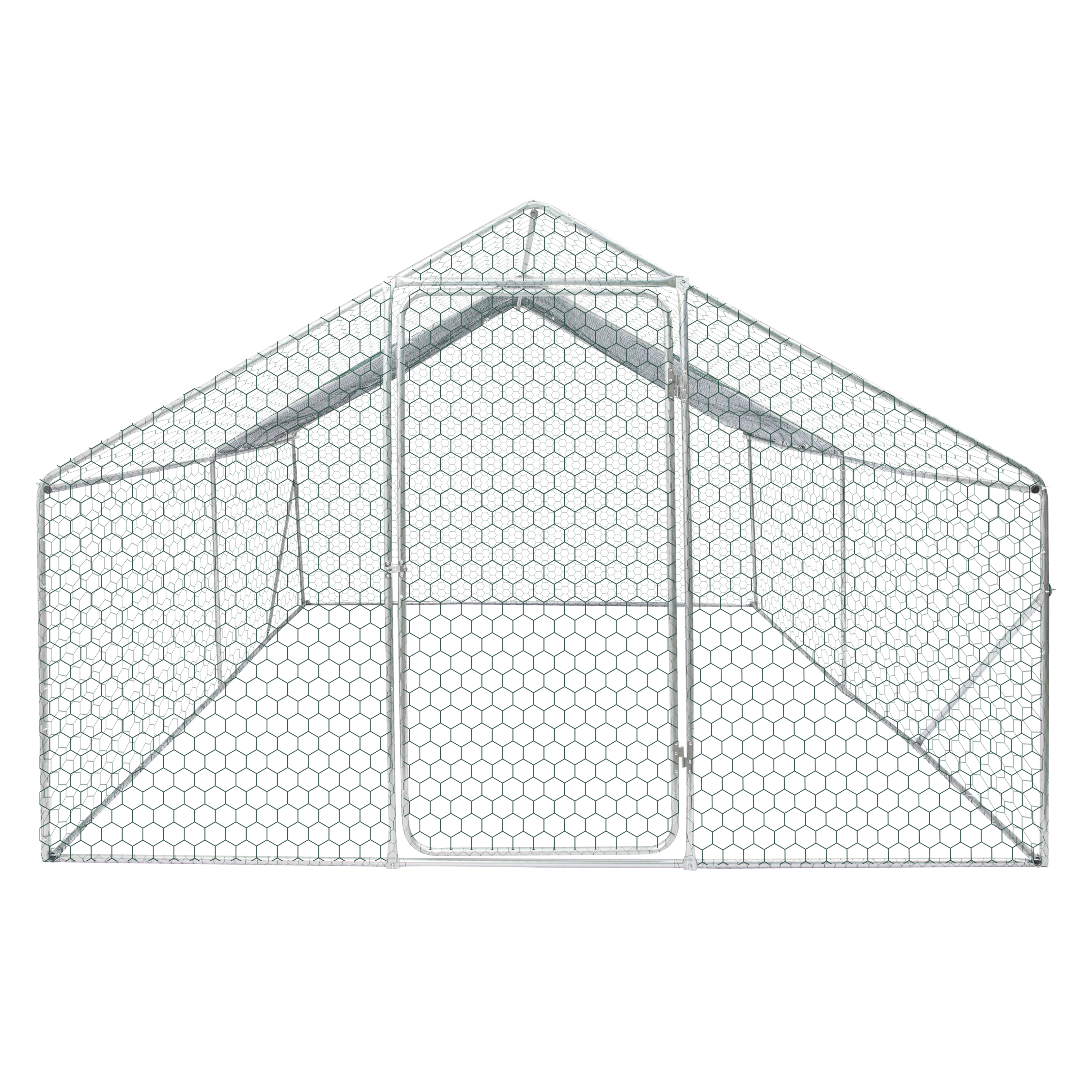 Alt View 2. Loheer - Spacious Metal Chicken Coop 13.1 x 9.8 x 6.6 ft Outdoor Chicken Run with Rain Cover..