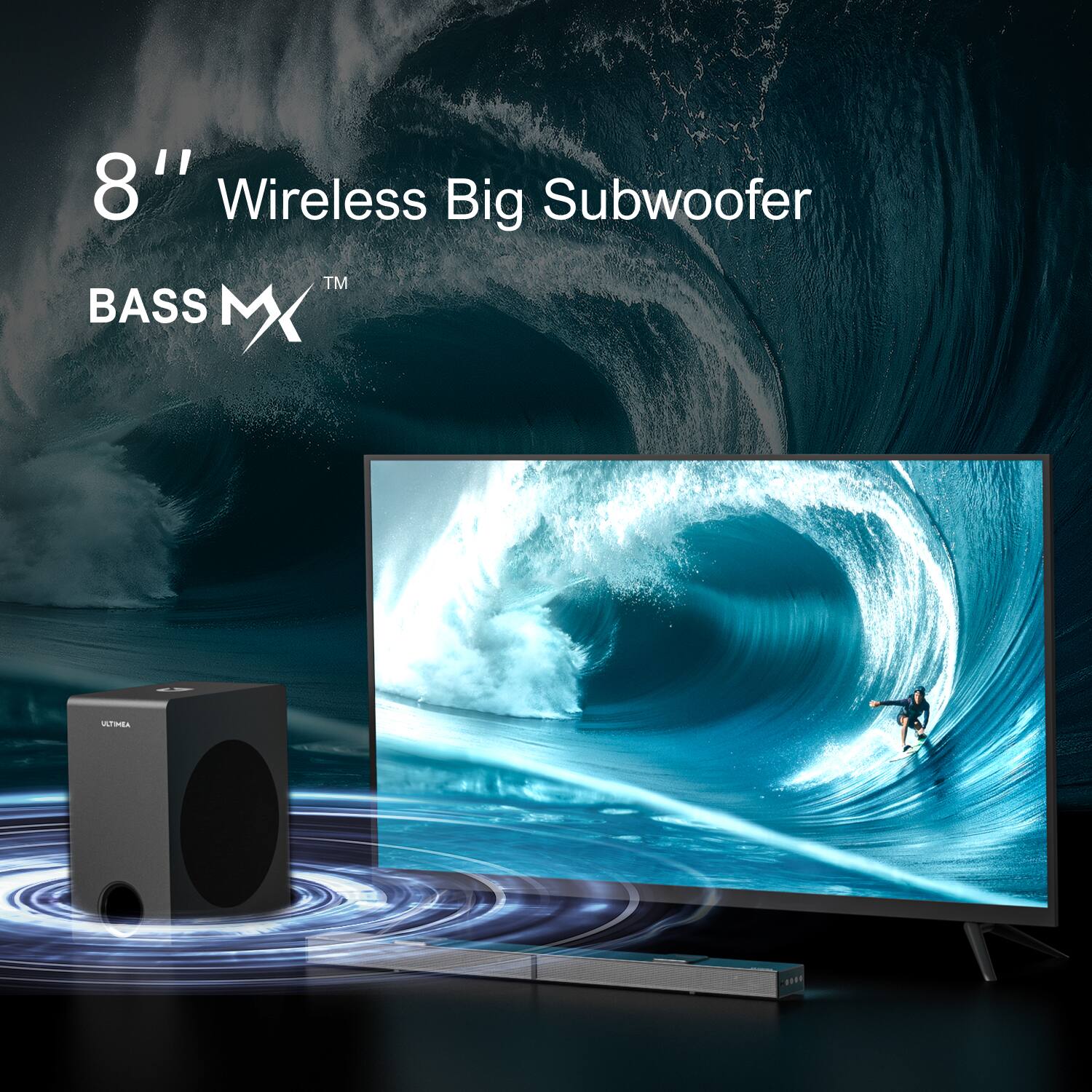 8" Wireless Big Subwoofer  
BASS MX™
