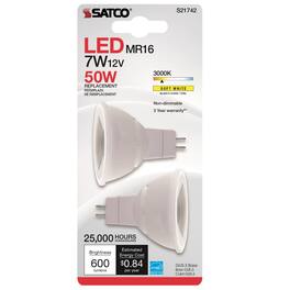 SATCO - MR16 GU5.3 LED Bulb Soft White 50 Watt Equivalence 2 pk