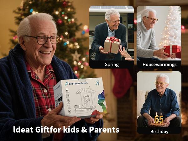 Spring Housewarmings Bird Feeder Camera LA Ideal Gift for kids & Parents 65 Birthday