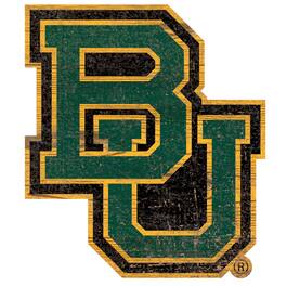 Fan Creations - Baylor Bears Distressed Logo Cutout Sign - Multicolor