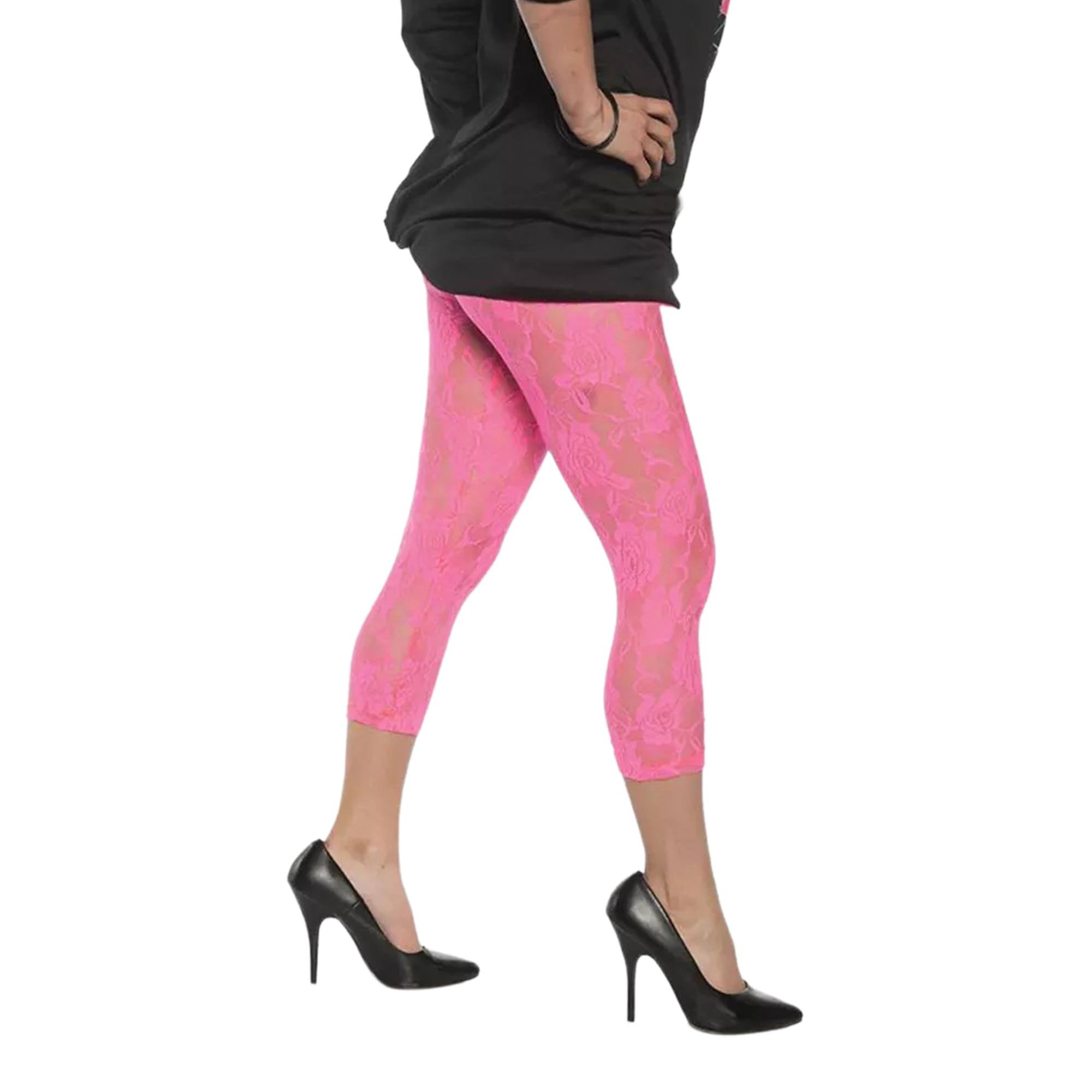 Underwraps - Neon Lace Adult Costume Leggings, X-Small - Pink price history on PriceWatchPro