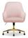 Alt View 17. Serta - Chloe Soft Velvet Modern Home Office Chair - Blush Pink - Polished Gold Base.
