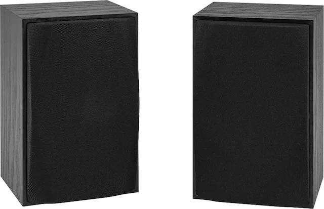 Front. Dynex™ - USB-Powered Portable Speakers (Pair) - Black.