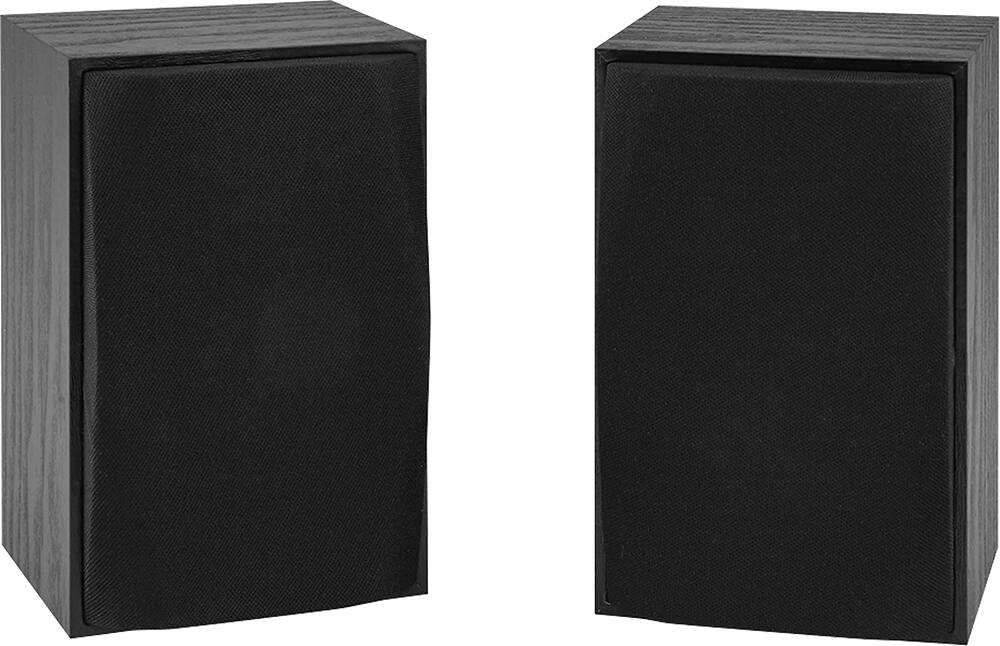 Front. Dynex™ - USB-Powered Portable Speakers (Pair) - Black.