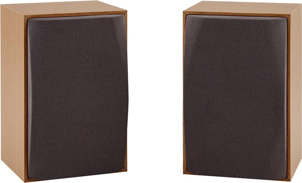 Front. Dynex™ - USB-Powered Portable Speakers (Pair) - Maple.