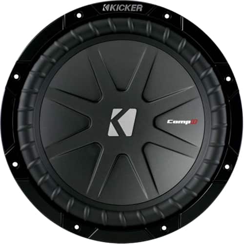 Front. KICKER - CompR 10" Dual-Voice-Coil 4-Ohms Subwoofer - Black.