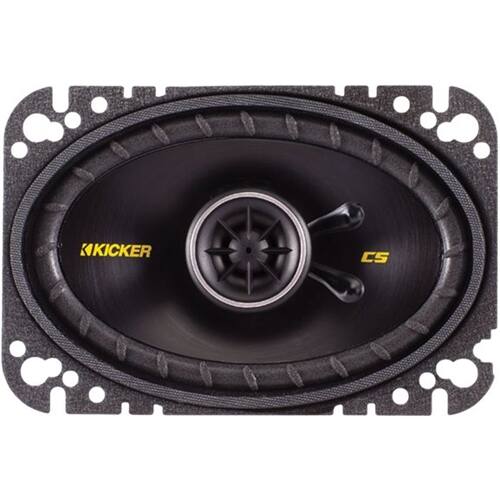 Front. KICKER - CS Series 4" x 6" 2-Way Car Speaker with Polypropylene Cones (Each) - Black.