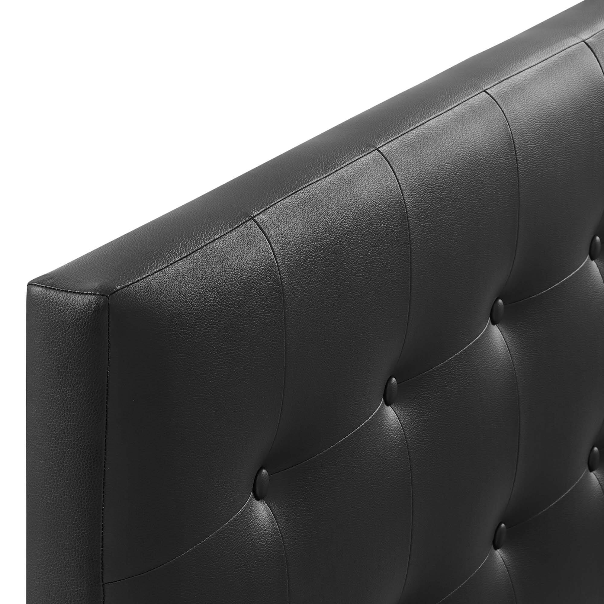 Alt View 1. Modway - Emily Upholstered Vinyl Full Headboard by Modway - Black.