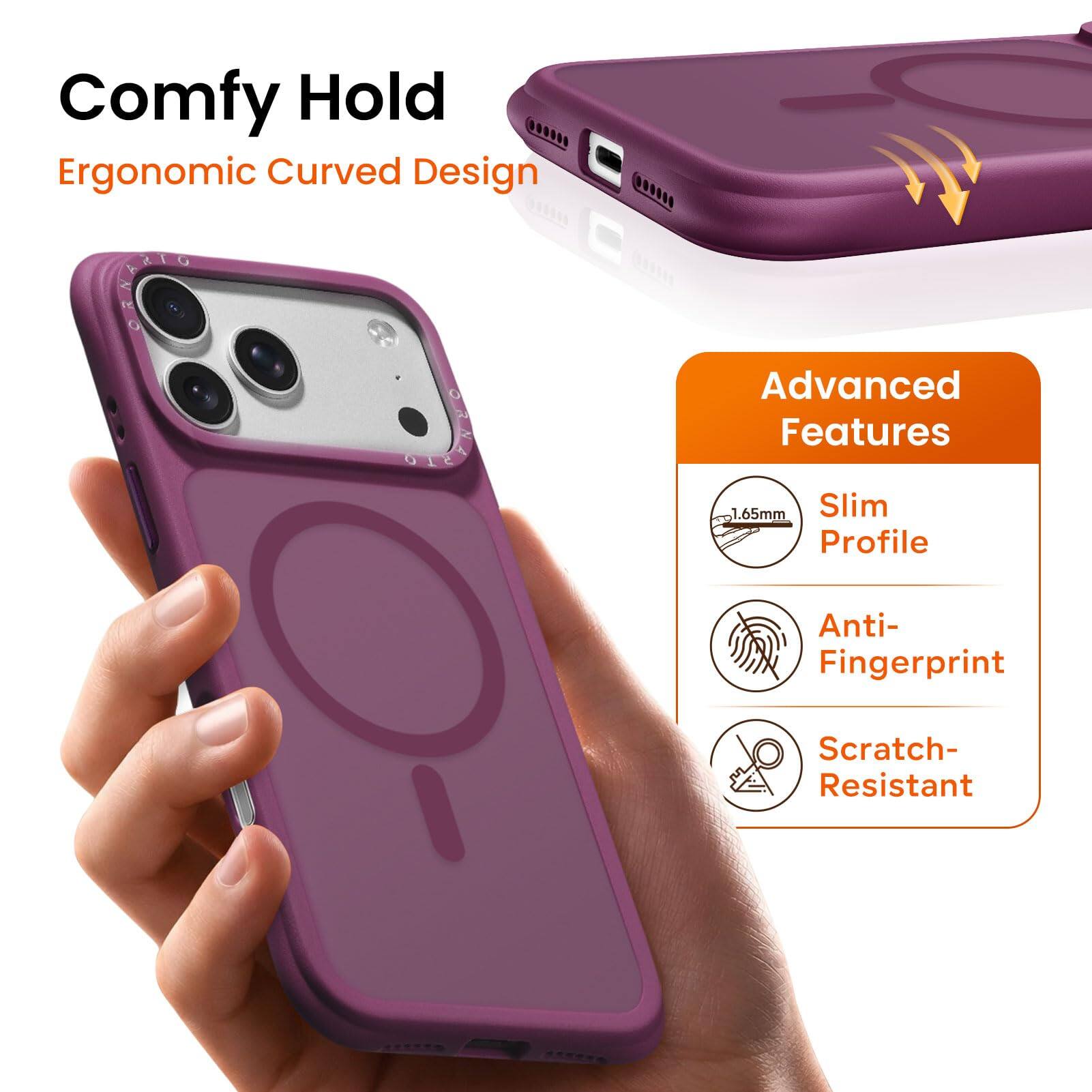 Comfy Hold  
Ergonomic Curved Design

Advanced Features  
1.65mm Slim Profile  
Anti-Fingerprint  
Scratch-Resistant