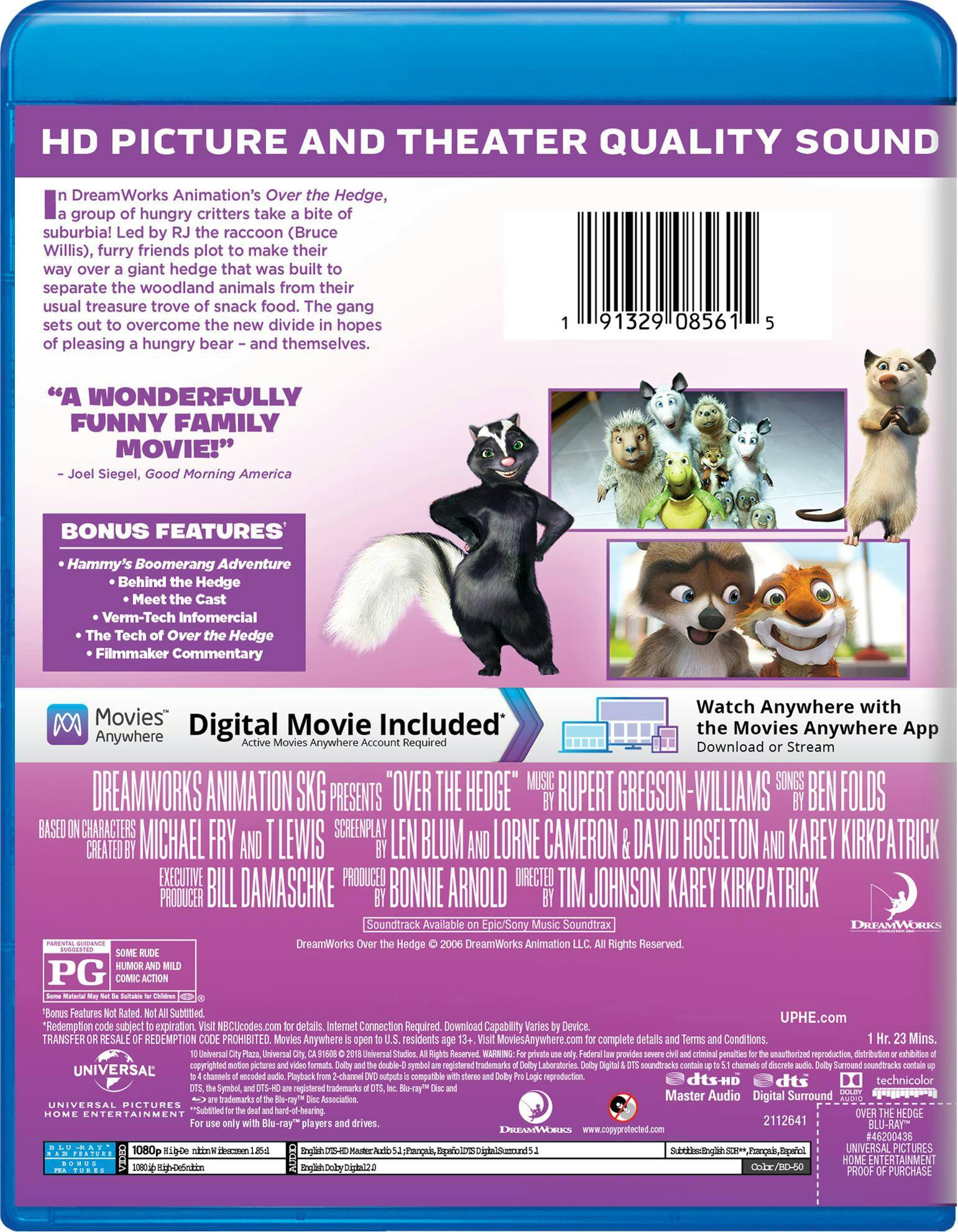 Back. Over the Hedge   - BLU-RAY.