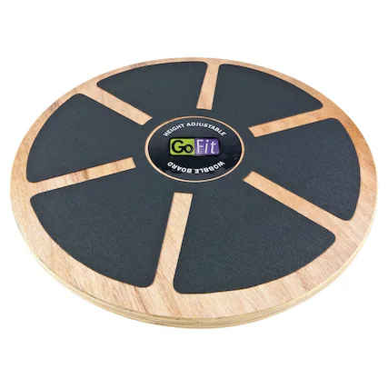 Angle. GoFit - Wood Wobble Board - Black.