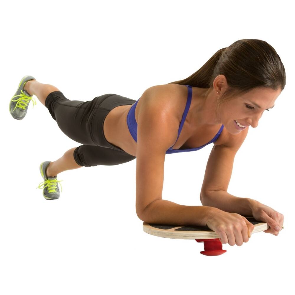 Alt View 12. GoFit - Wood Wobble Board - Black.