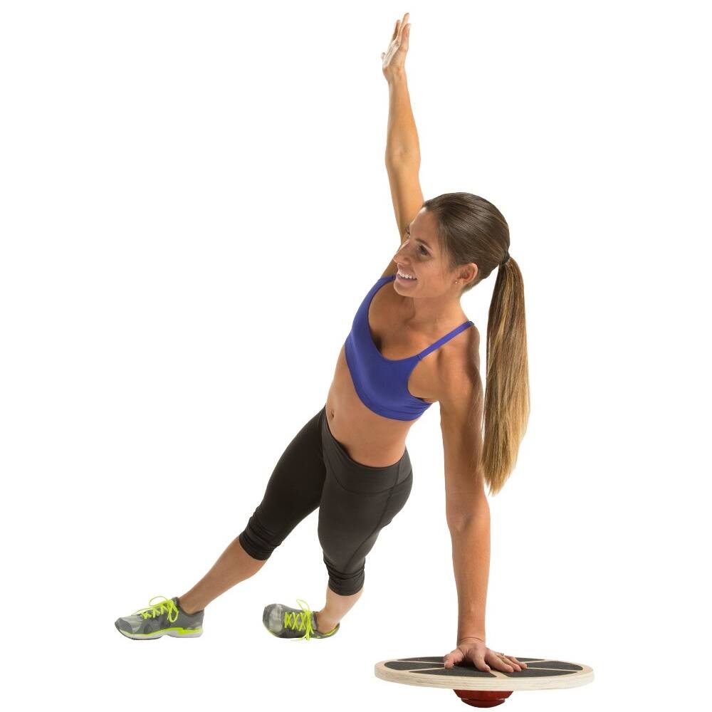 Alt View 13. GoFit - Wood Wobble Board - Black.