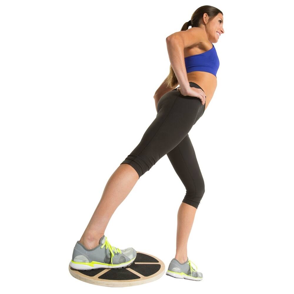Alt View 14. GoFit - Wood Wobble Board - Black.