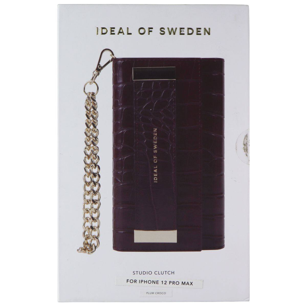 IDEAL OF SWEDEN  
SWEDEN OF IDEAL  
STUDIO CLUTCH FOR IPHONE 12 PRO MAX  
PLUM CROCO