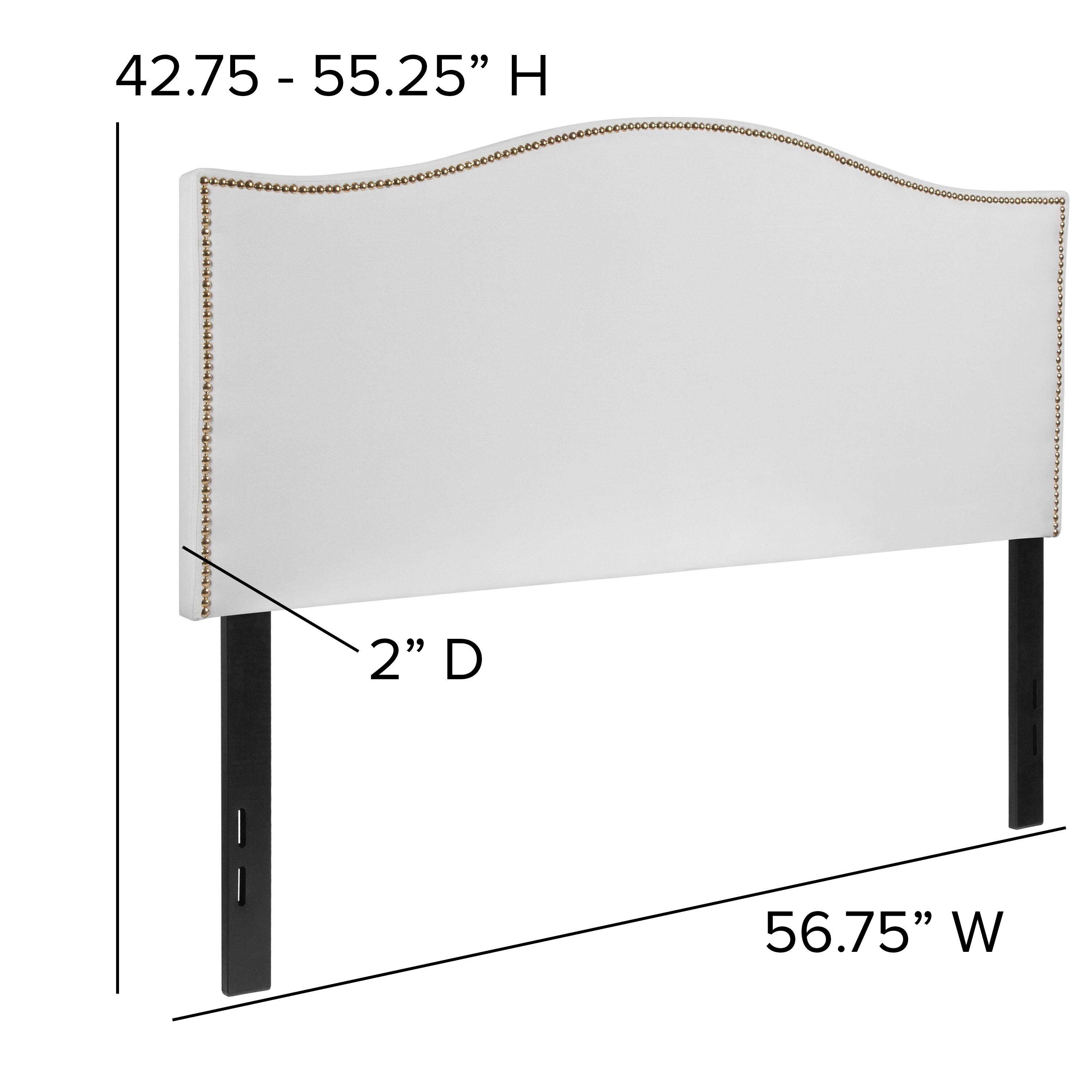 42.75 - 55.25" H  
2" D  
56.75" W