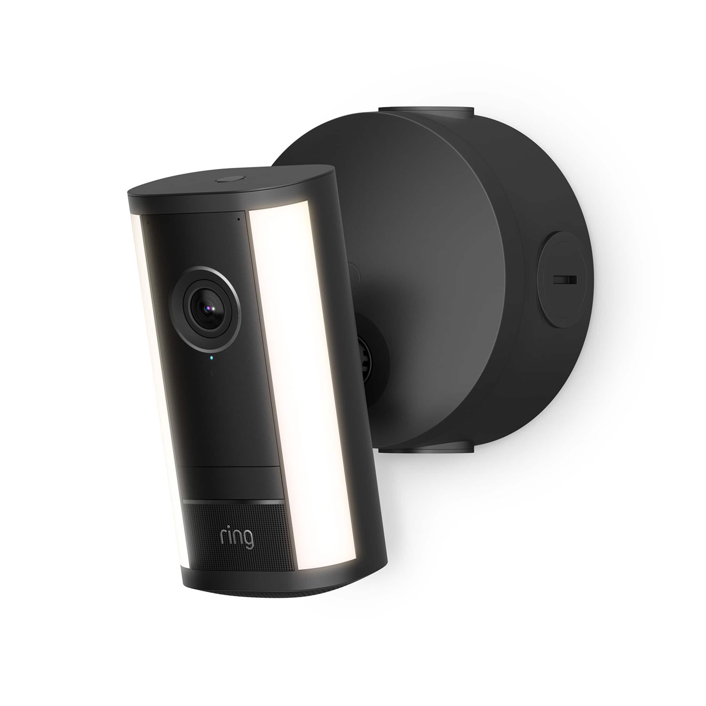 Ring - Spotlight Cam Pro (2nd Gen) Power Over Ethernet, Retinal 4K clear video, 10x Enhanced Zoom, 2 LED Spotlights - Black - Front_Zoom