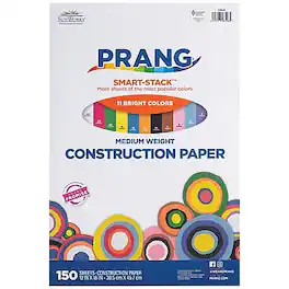 Prang - Smart Stack 12" x 18" Construction Paper, 150 Sheets/Pack - Assorted