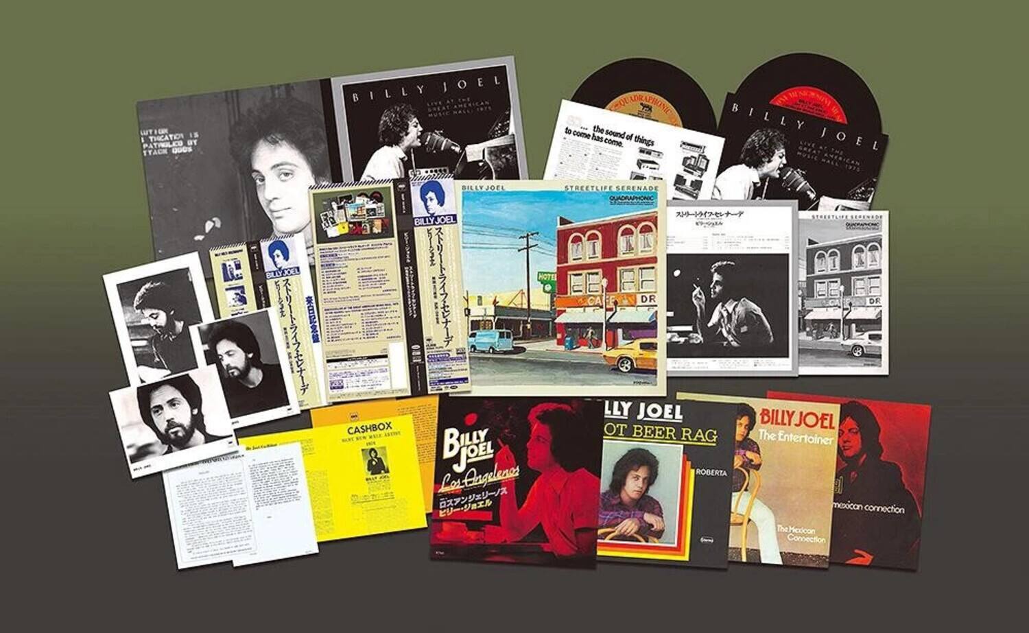 WTICK IS THEATION BY PATROLICO TYACK ODOS

JOEL BILLY

to come the sound has of things come.

BILLY JOEL

JOEL CASHBOX

BILLY JOEL STREETLIFE SERENADI QUADRAPHONIC BIL LY JOEL HOTEL DR DR LLY JOEL BILLYJOEL BEER RAG The Entertainer BILLY JOEL Angelenes ROBERTA Los mesocan connection The Mexicon Connection