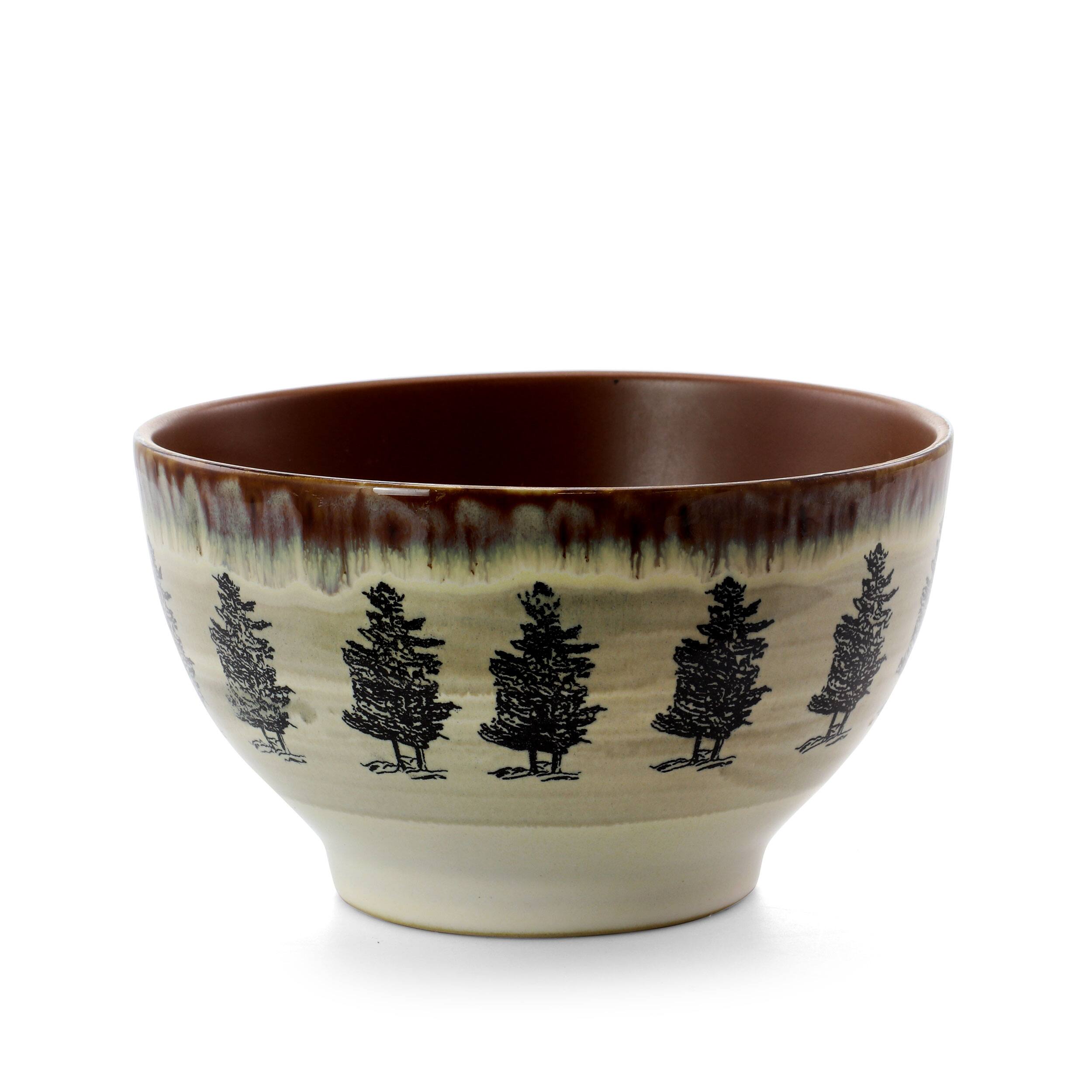 Alt View 5. Elama - Elama Majestic Elk 16 Piece Luxurious Stoneware Dinnerware with Complete Setting for 4 - Taupe and Brown.