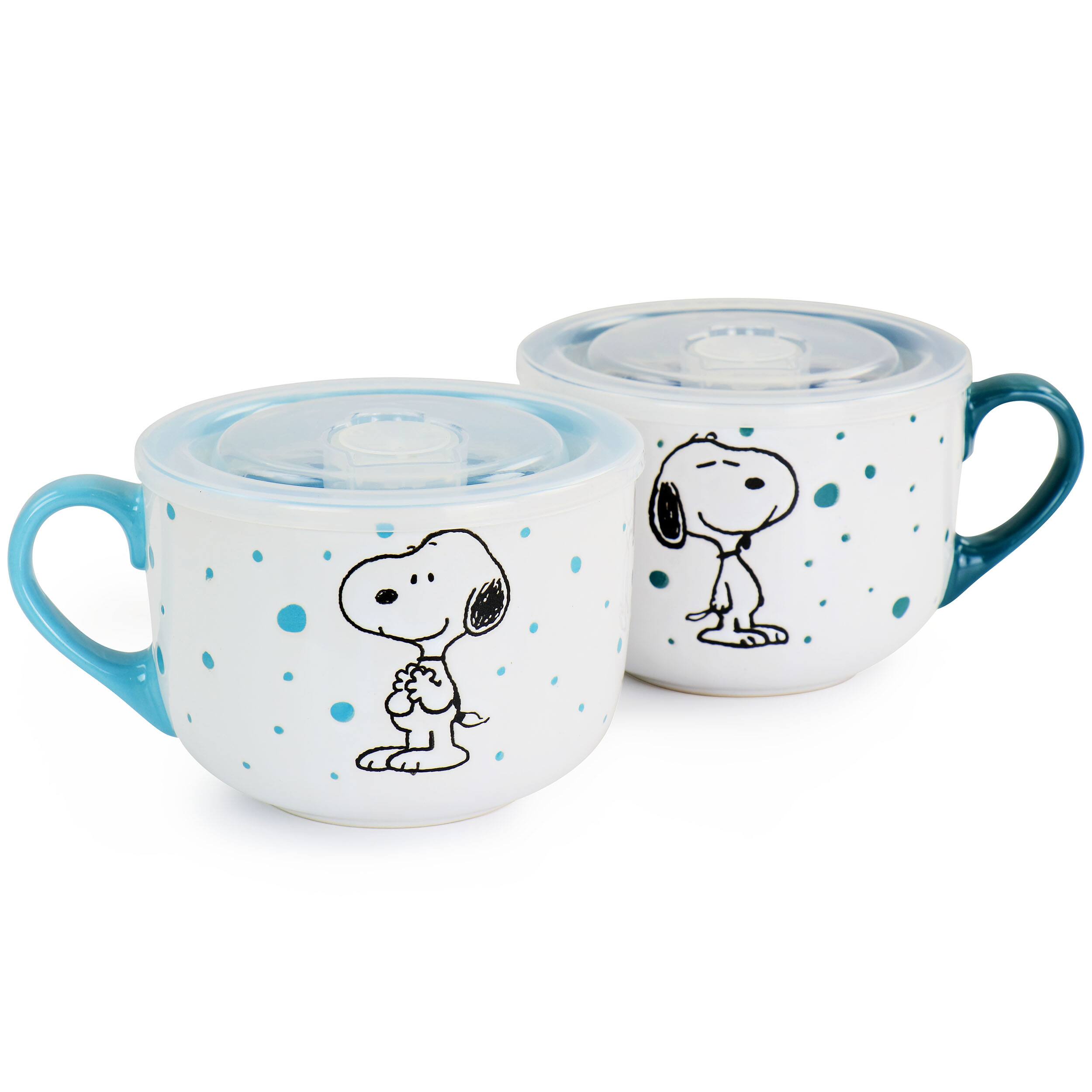 Alt View 3. Peanuts - Peanuts Freckled Joy 25oz Stoneware 4 Piece Soup Cup and Lid Set in Assorted Designs - Assorted.