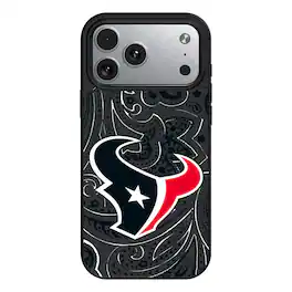 Keyscaper - NFL - Houston Texans - Paisley iPhone Magnetic Bump Case - 15 - Black