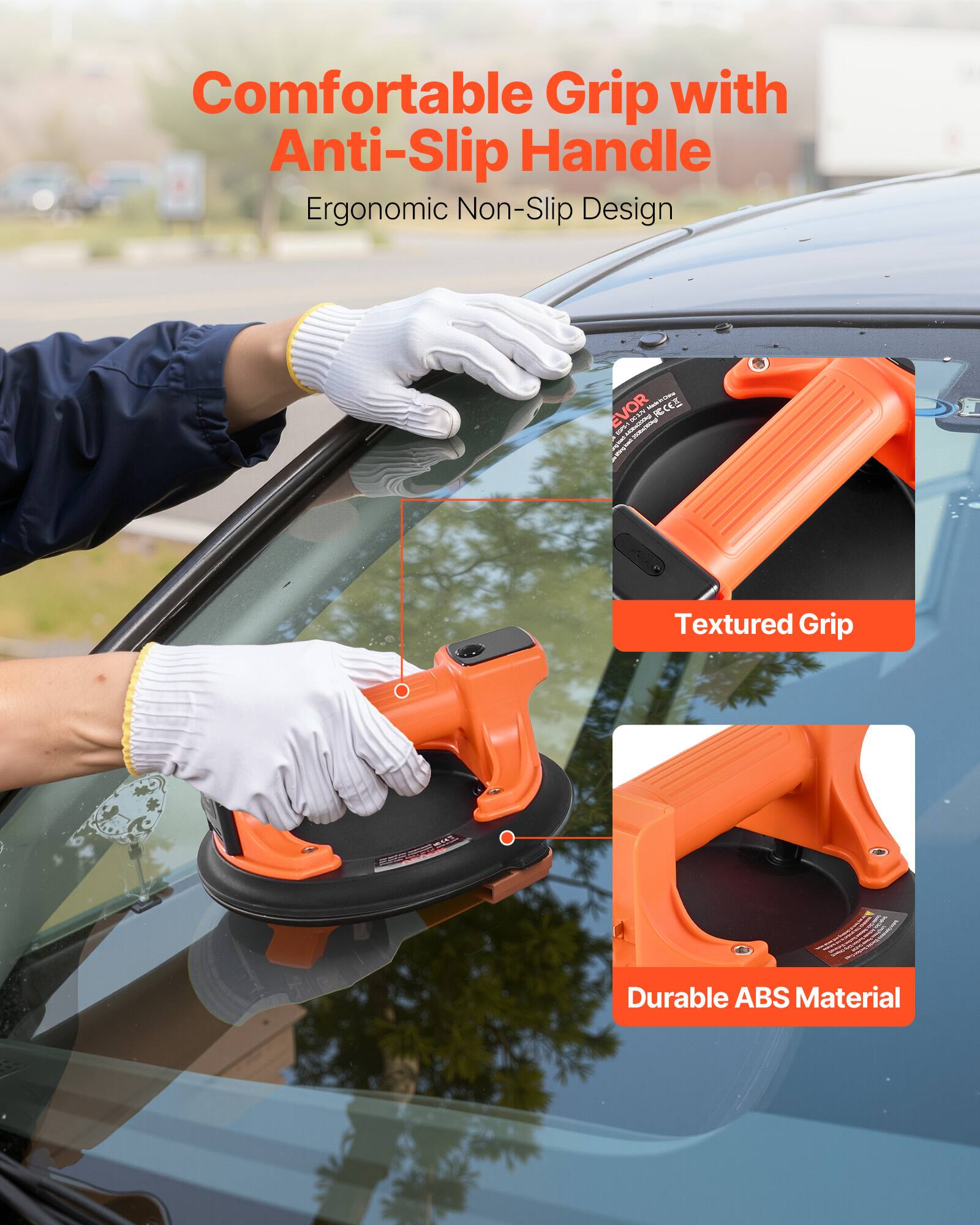 Comfortable Grip with Anti-Slip Handle  
Ergonomic Non-Slip Design  
Textured Grip  
Durable ABS Material