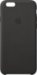 Front. Apple - Leather Case for Apple® iPhone® 6 - Black.