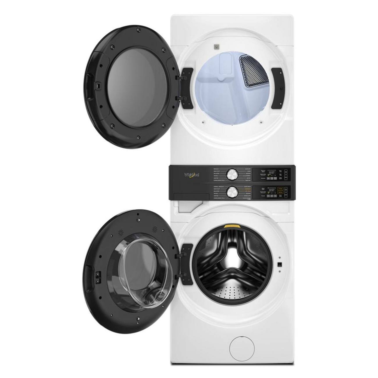 Alt View 11. Whirlpool - Smart Front Load Laundry Tower 4.5 Cu. Ft. Washer and 7.4 Cu. Ft. Electric Dryer with UV Clean Technology - White.