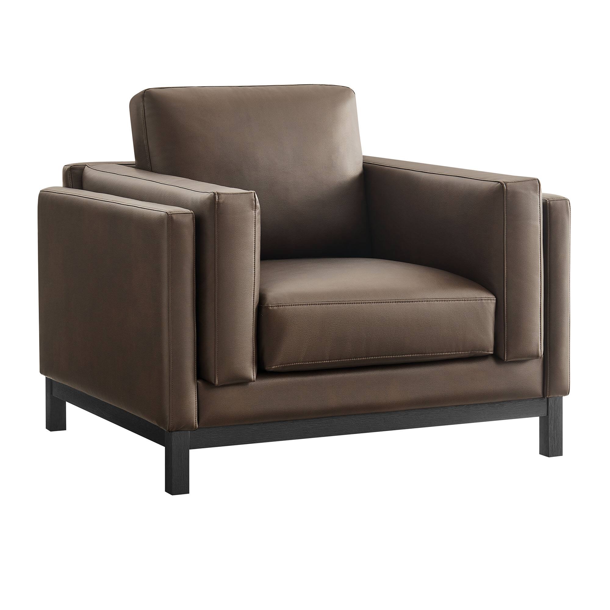 Angle. Modway - Roscoe Upholstered Armchair - Espresso.
