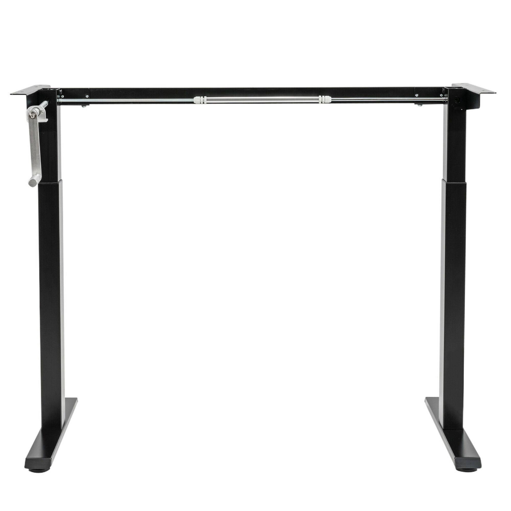 Alt View 9. Gymax - Gymax Hand Crank Sit to Stand Desk Frame Height Adjustable Standing Base Black - Black.
