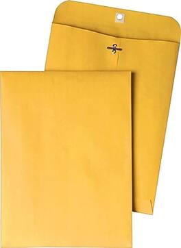 Quality Park - Clasp & Moistenable Glue Catalog Envelope, 12" x 15 1/2", 100/Box - Kraft