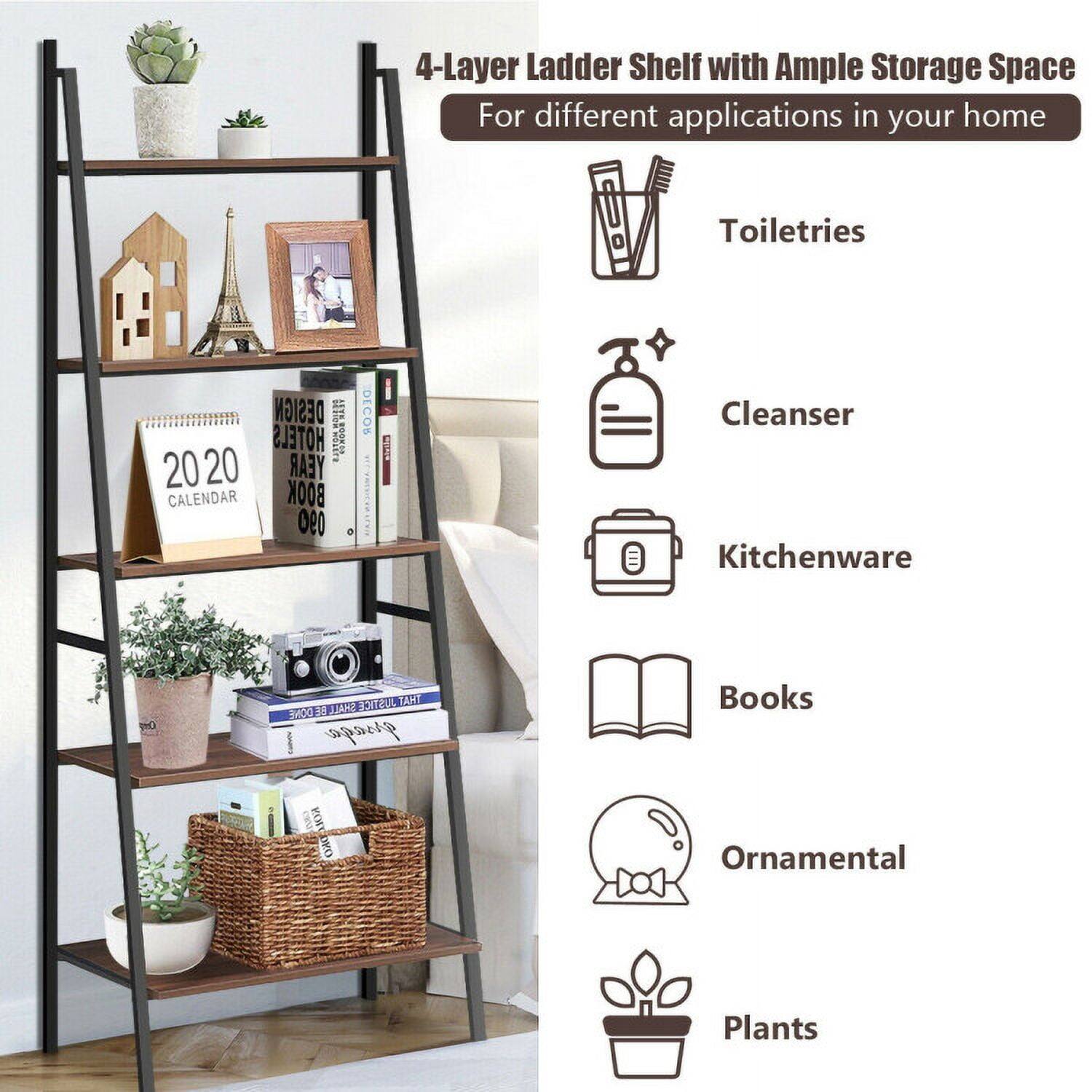 4-Layer Ladder Shelf with Ample Storage Space for different applications in your home

- Toiletries
- Cleanser
- Kitchenware
- Books
- Ornamental
- Plants