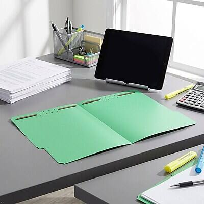 Alt View 5. Staples - Reinforced Classification Folder, 3/4" Expansion, Letter Size, 50/Box - Green.
