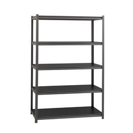 Iron Horse - 3200 Riveted Steel Shelving, 5-Shelf, 24Dx48Wx72H, Gunmetal Gray / Black - Gunmetal Gray