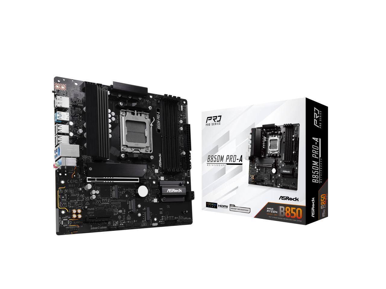 U VV VV CEFC 011 3 InS Y - RoNS 9w 3: BSSOM PRO-A ASRock B850M PRO-A *n OOHON HOMI P7 ZERIES PRO -A PRO- B850M OCSSEPCR.. ASRock 8850 RYZEN AMD2 B850
