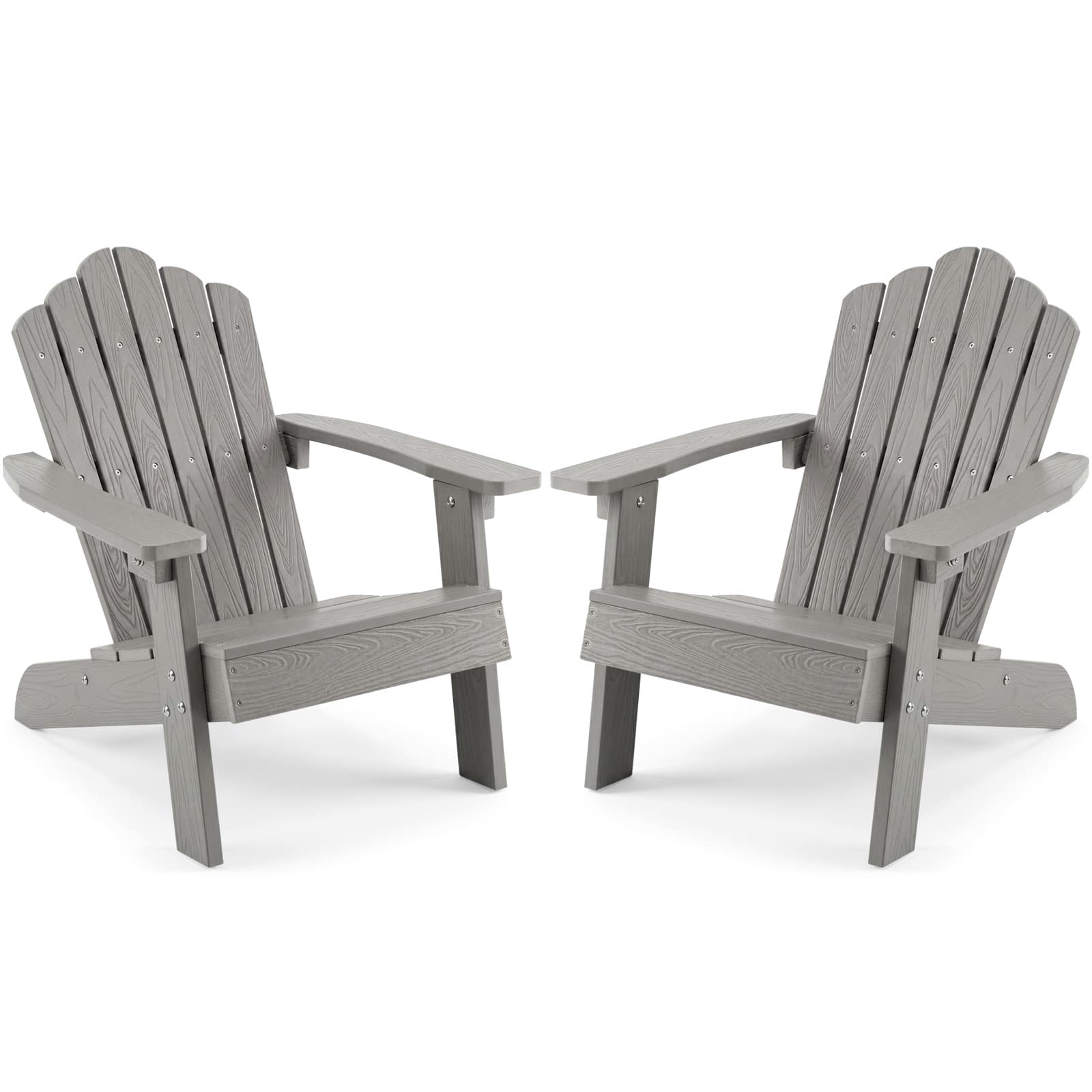 Gymax - Kids Adirondack Chair(s) Outdoor Chair(s) for Kids w/ Tilted High Backrest - Gray price history on PriceWatchPro