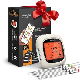 NutriChef - Bluetooth Meat Thermometer for Grilling - White