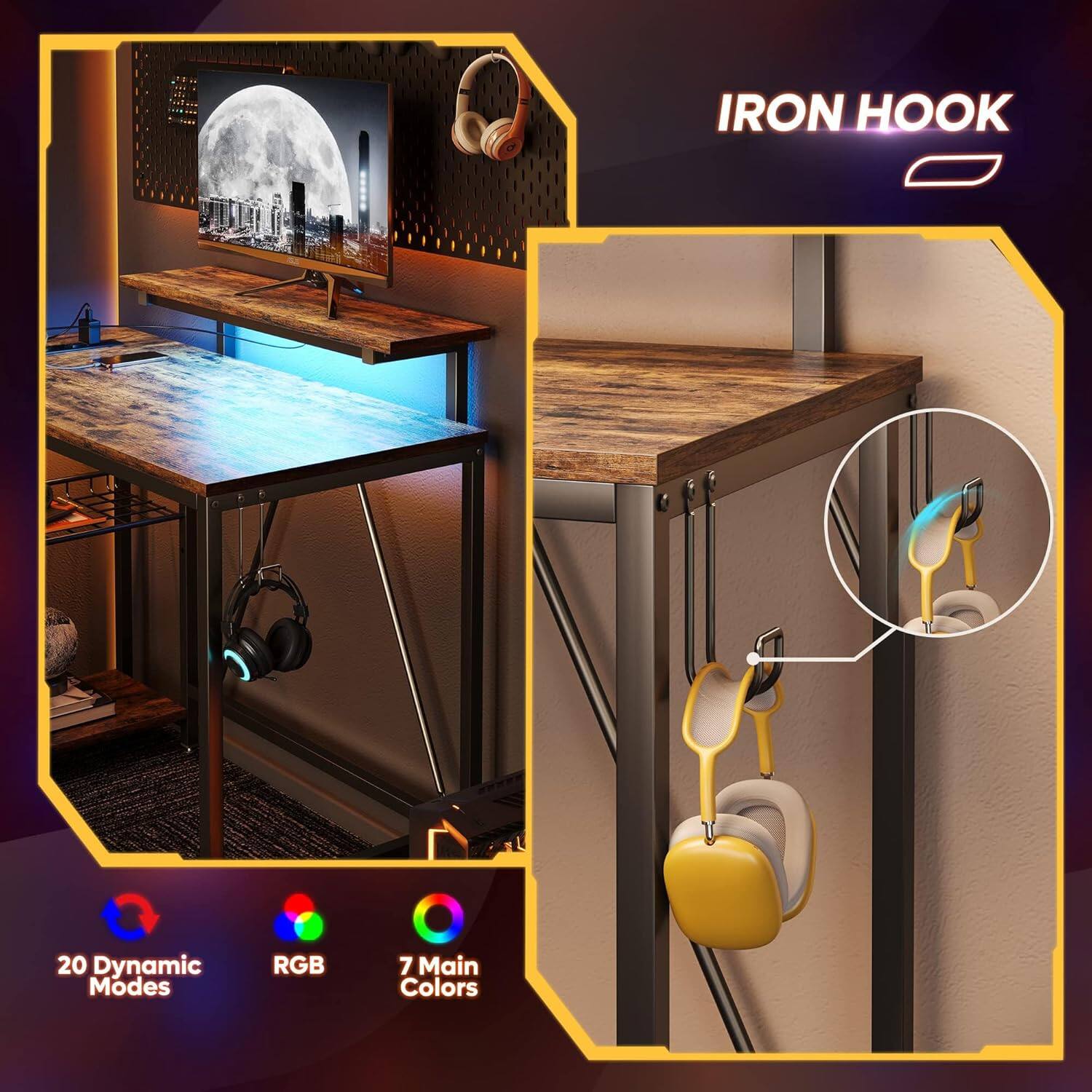 IRON HOOK 20 Dynamic Modes RGB 7 Main Colors