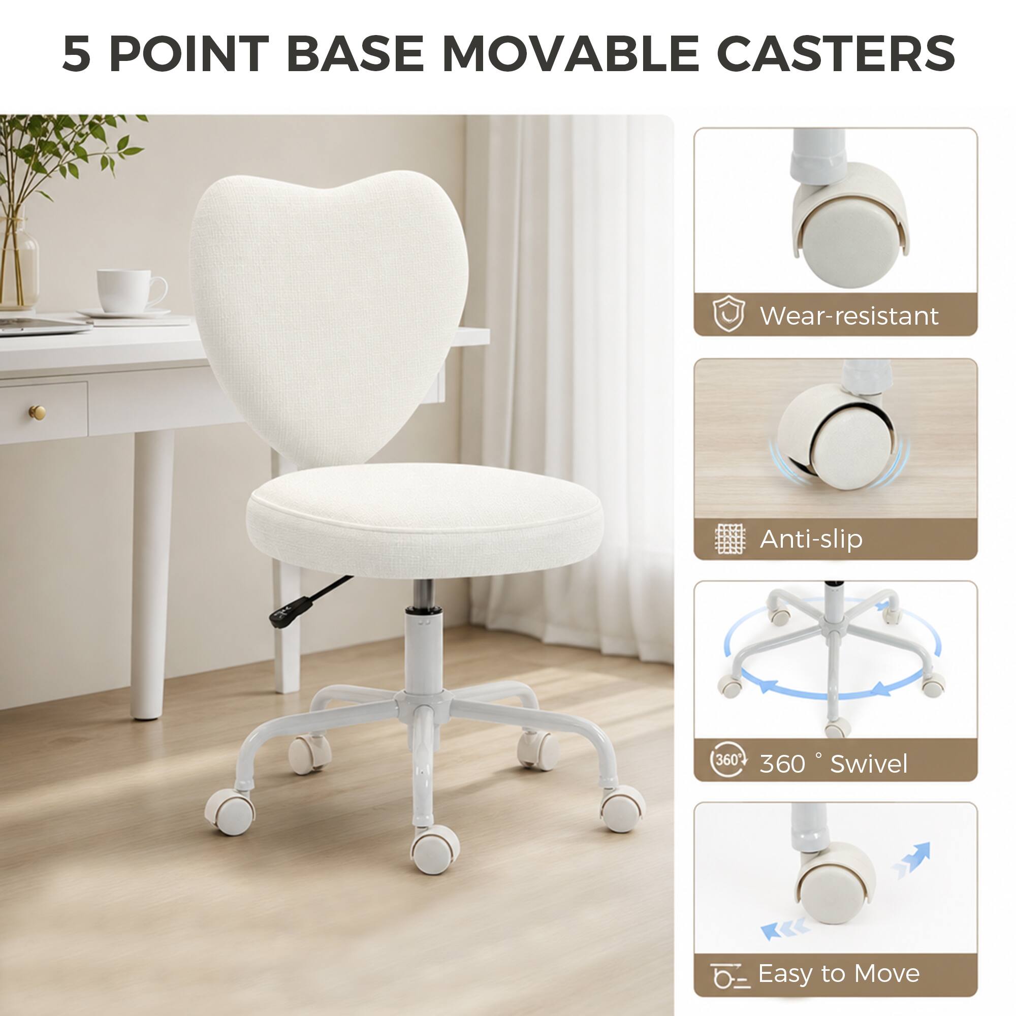 5 POINT BASE MOVABLE CASTERS

- Wear-resistant
- Anti-slip
- 360° Swivel
- Easy to Move