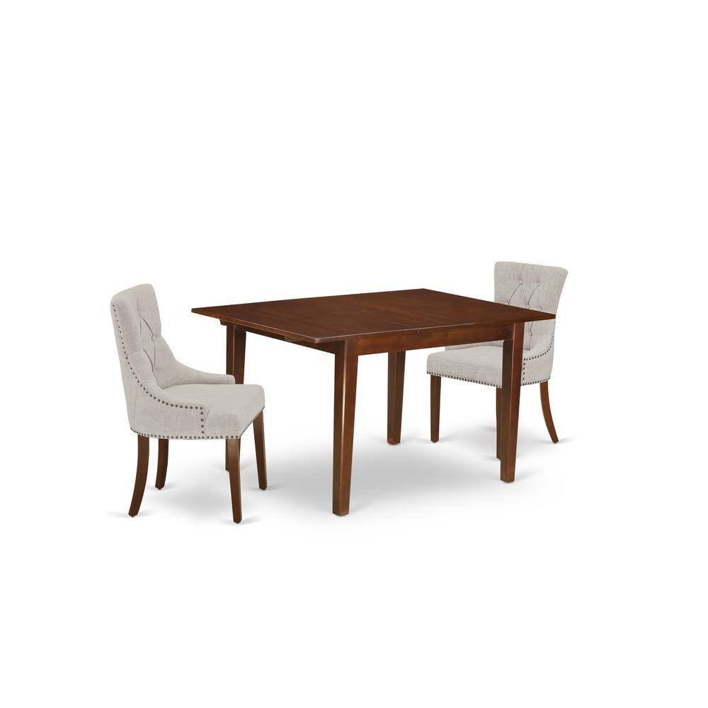 Back. East West Furniture - Dining Room Set Mahogany - Brown.