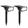 Front. Techko Maid - Outdoor Solar Spotlight w/ Wall-Mount & Ground-Stake - Black.