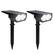 Front. Techko Maid - Outdoor Solar Spotlight w/ Wall-Mount & Ground-Stake - Black.