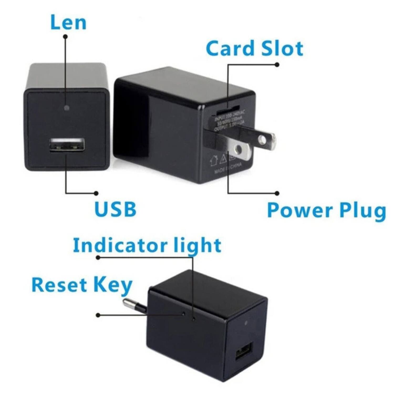 Len  
Card Slot  
USB  
Indicator light  
Reset Key  
Power Plug