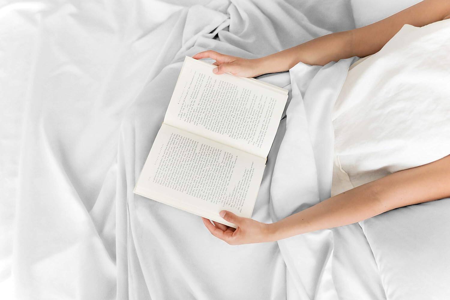 Alt View 1. CGK Linens - Luxury 1000 Thread Count 4 Piece Sheet Set - Soft & Premium 100% Cotton Sateen - Queen - White.