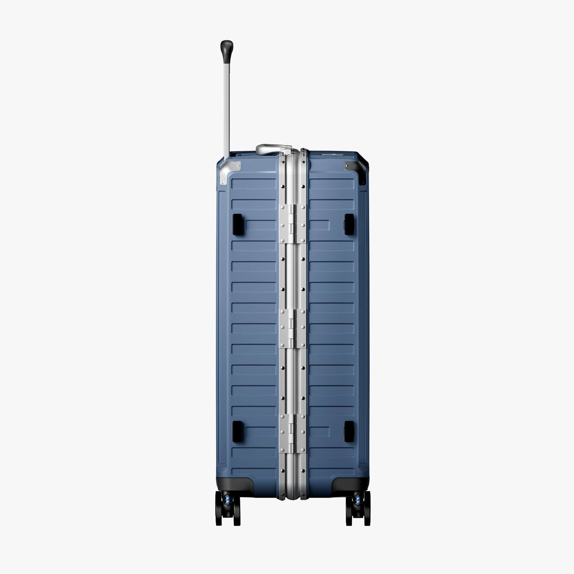 Alt View 7. LUGGEX - LUGGEX 28 Inch Checked Luggage Zipperless Aluminum-Frame PC Suitcase with Spring-Loaded Wheels 8010S - ZX-Core - Blue.