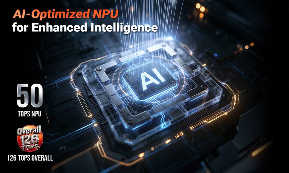AI-Optimized NPU for Enhanced Intelligence

50 TOPS NPU

Overall 126 TOPS

126 TOPS OVERALL