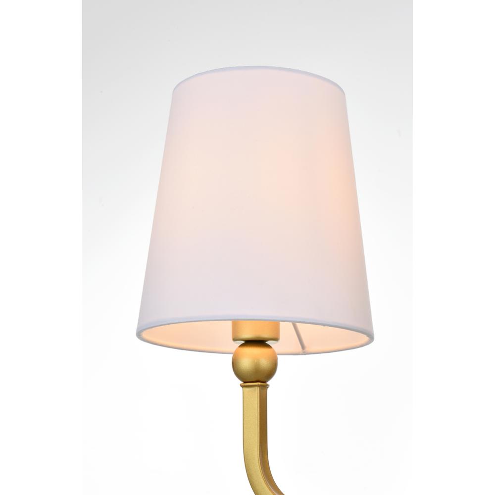 Alt View 2. Living District - Colson 2 light Brass and Clear Bath Sconce - Brass And Clear.
