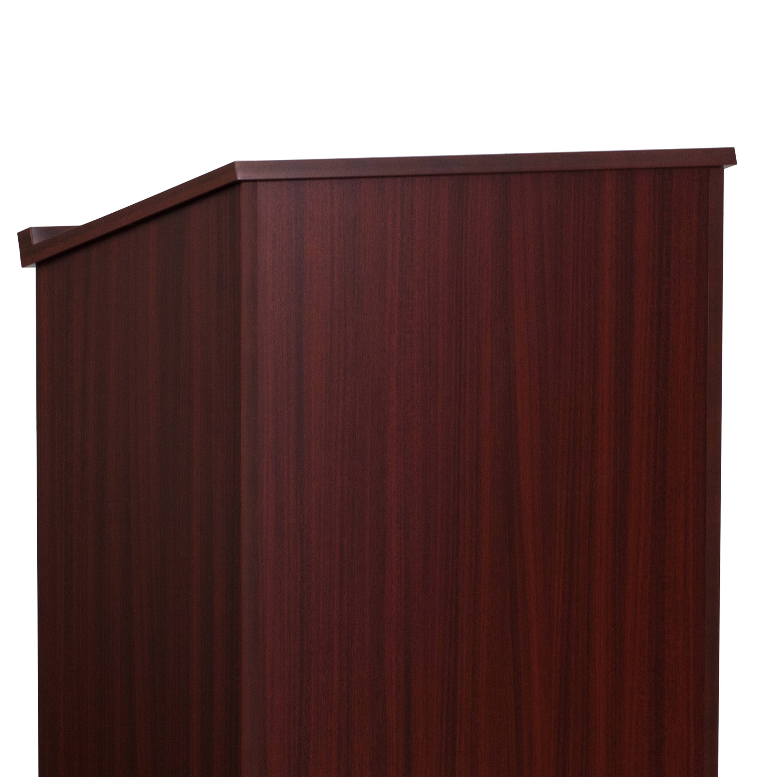 Alt View 10. Emma + Oliver - Stand-Up Wood Lectern / Restaurant Host Station - Mahogany.